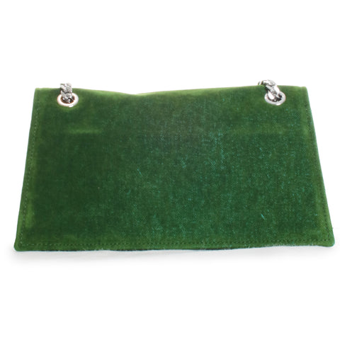 Kira Turnlock Flocked Shoulder Bag