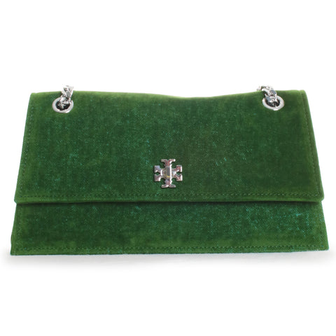 Kira Turnlock Flocked Shoulder Bag