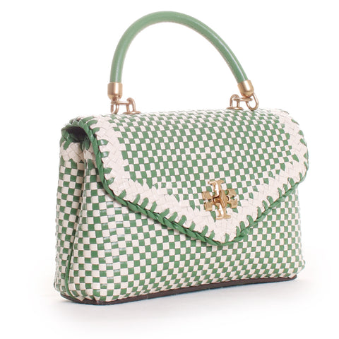 Kira Woven Mini Top Handle Handbag
