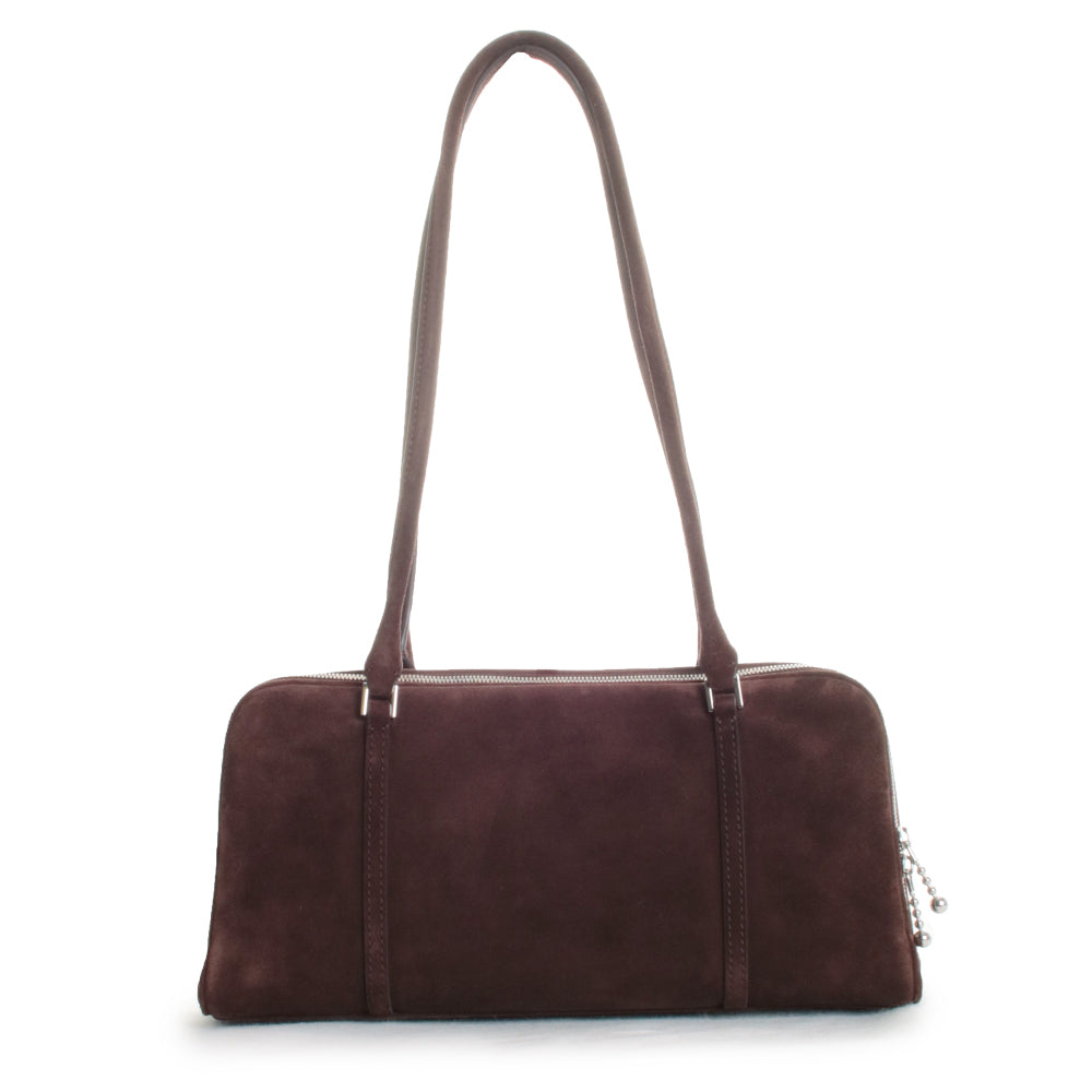 Marshmallow Suede Small Satchel