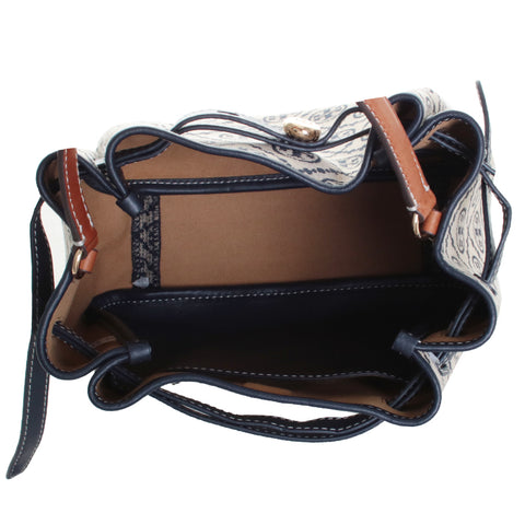 Romy T Monogram Bucket Bag