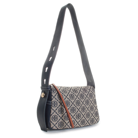 Romy T Monogram Small Shoulder Bag