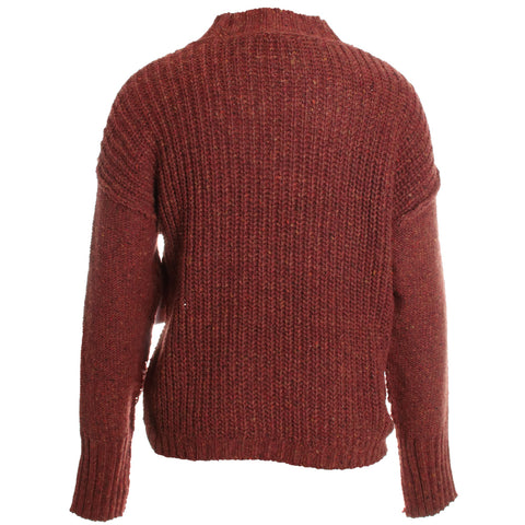 Crew Neck Sweater with Puff Sleeve