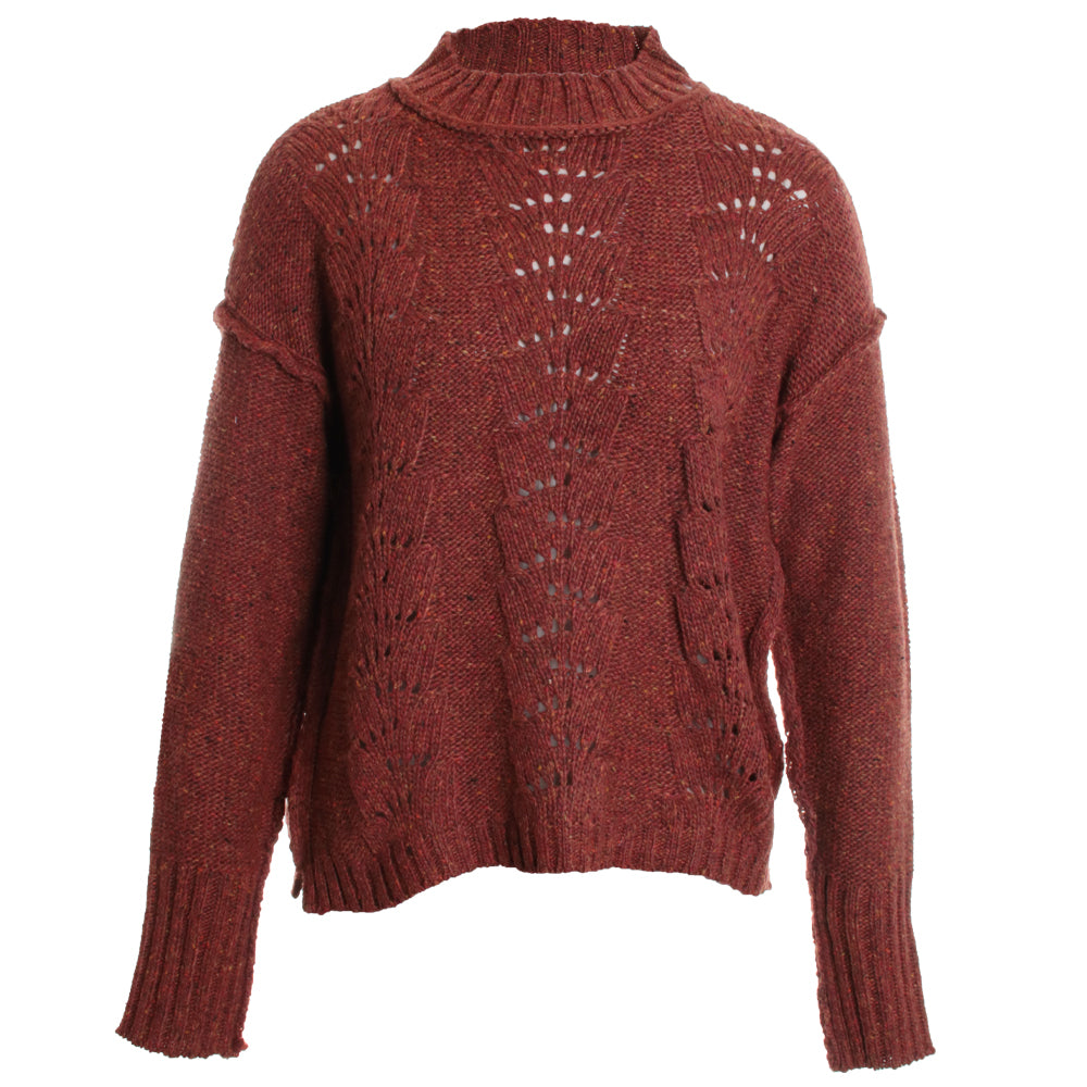 Crew Neck Sweater with Puff Sleeve