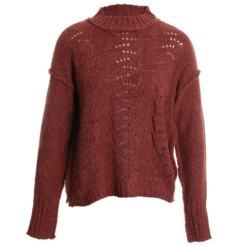 Crew Neck Sweater with Puff Sleeve