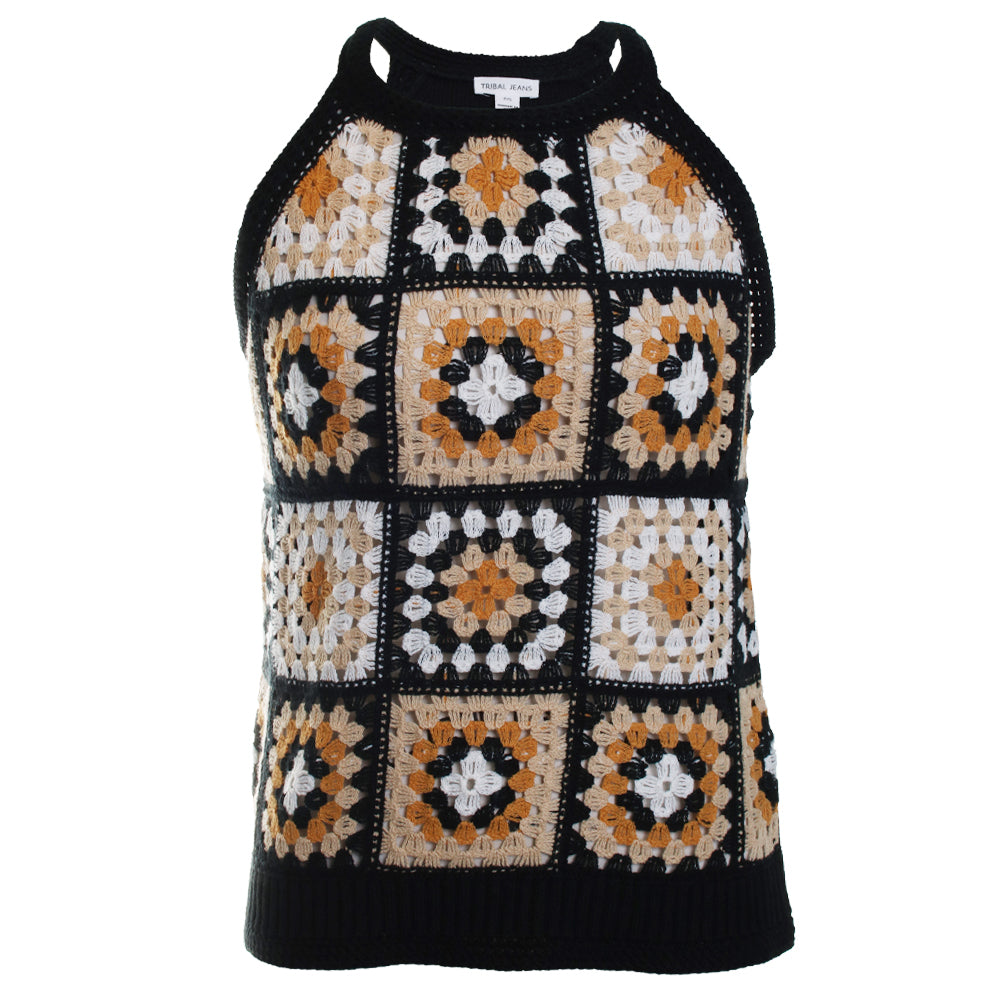 Crochet Halter Sweater Tank