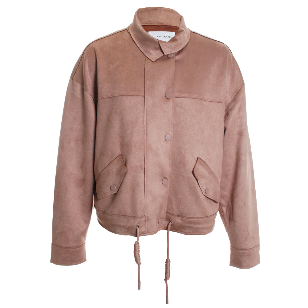 Drop Shoulder Jacket with Pockets