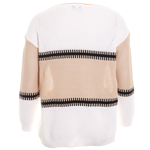 3/4 Sleeve Linen Sweater