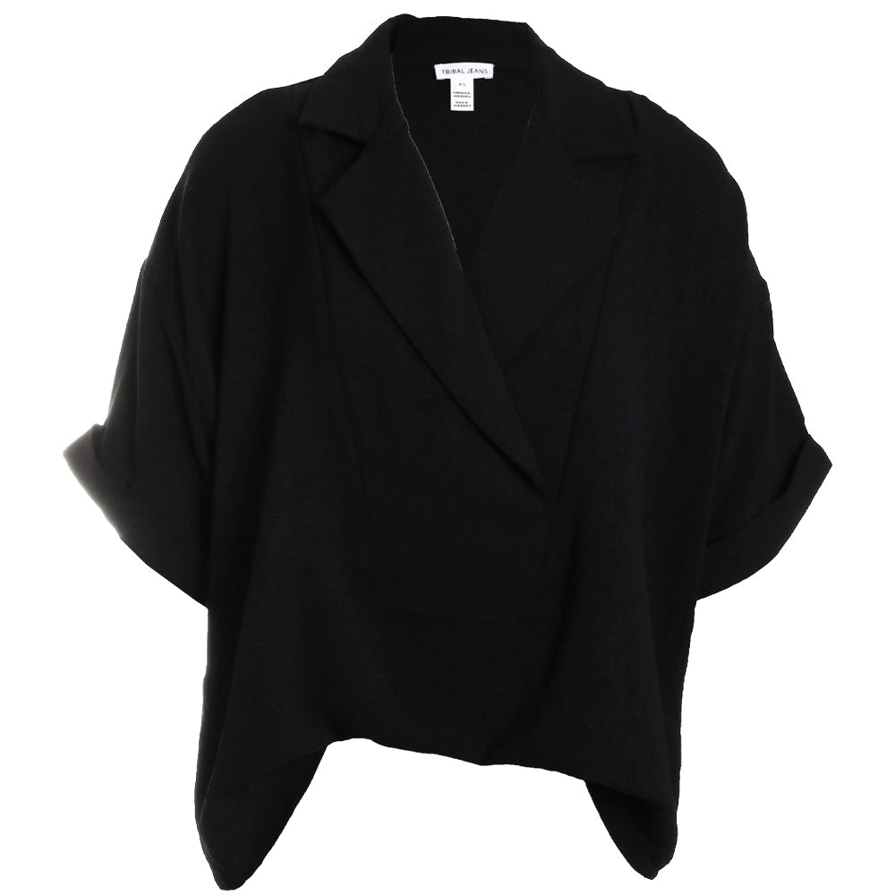 Flowy Popover Short Sleeve Shirt