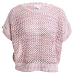 Sleeveless Boatneck Open Stitch Sweater