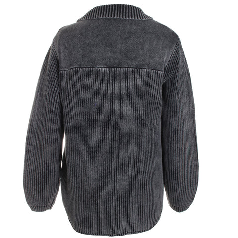 Sweater Shacket with Special Wash Effect