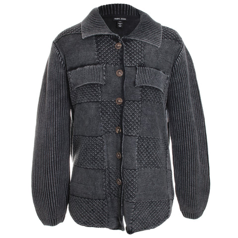 Sweater Shacket with Special Wash Effect