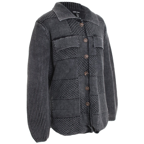 Sweater Shacket with Special Wash Effect