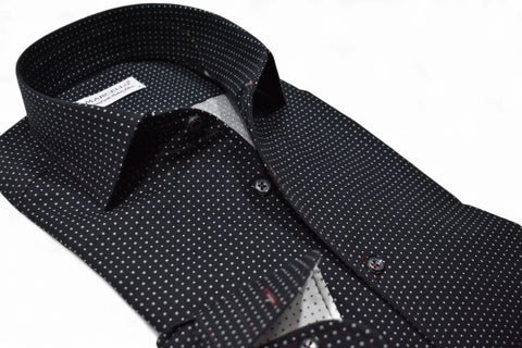 Black White Fine Dot Shirt