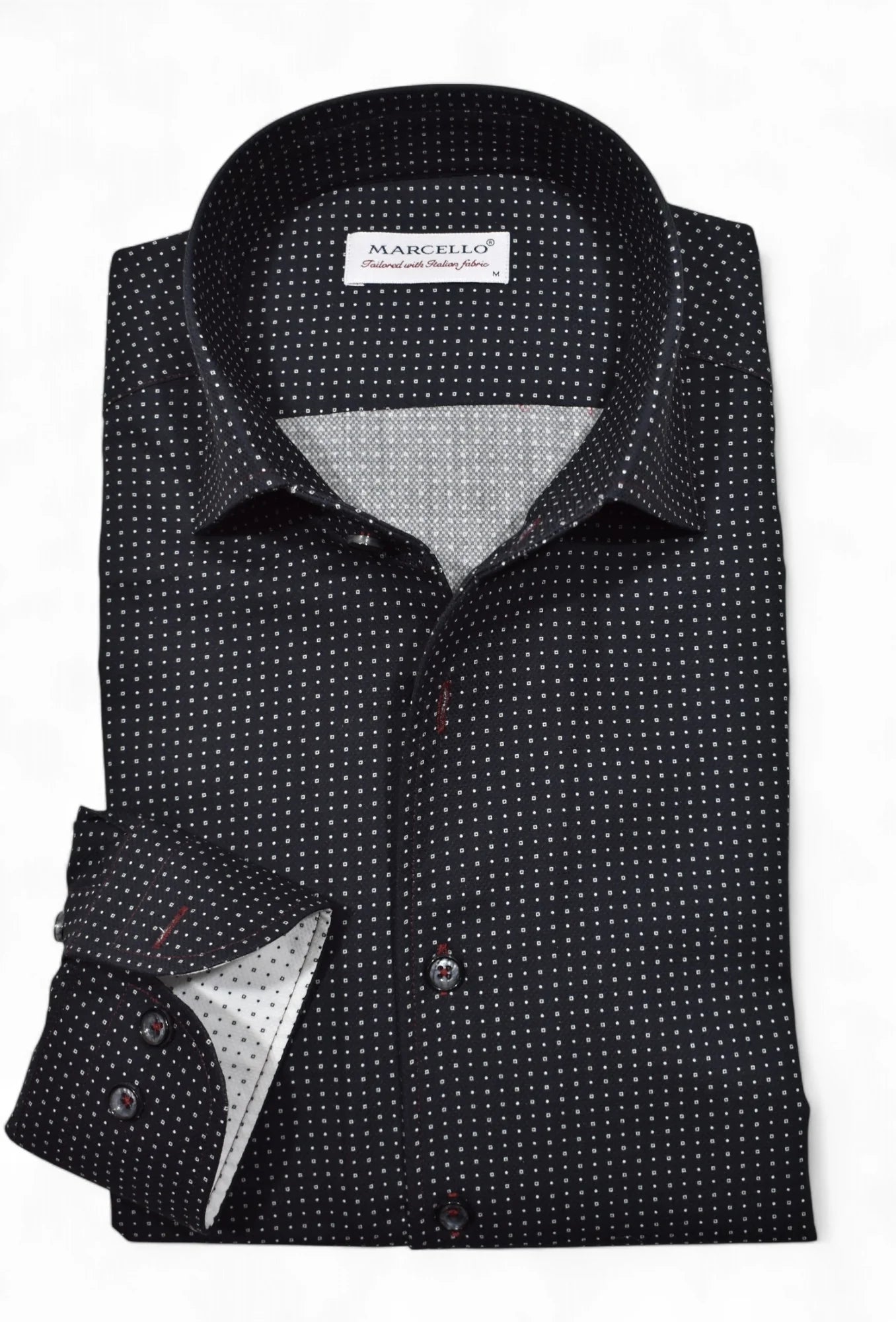 Black White Fine Dot Shirt