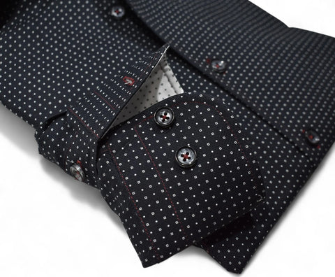 Black White Fine Dot Shirt