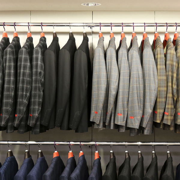 Tailored jackets and suits on display at Lee Newman