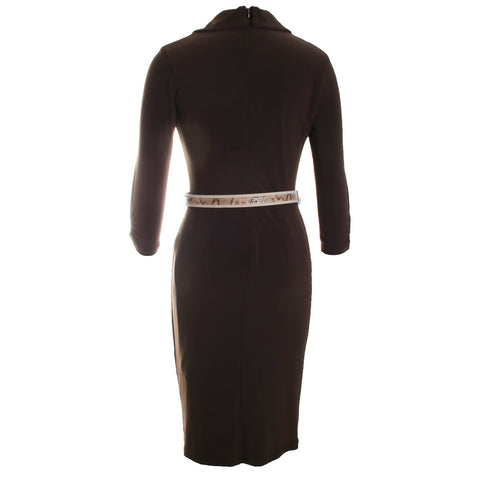 Ruched Belted Dress