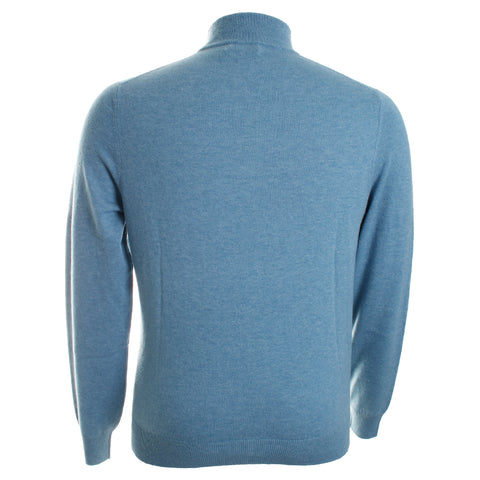 Merino Wool Mock Neck Quarter Zip Sweater