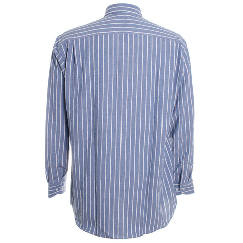 Long Sleeve Striped Seersucker Shirt