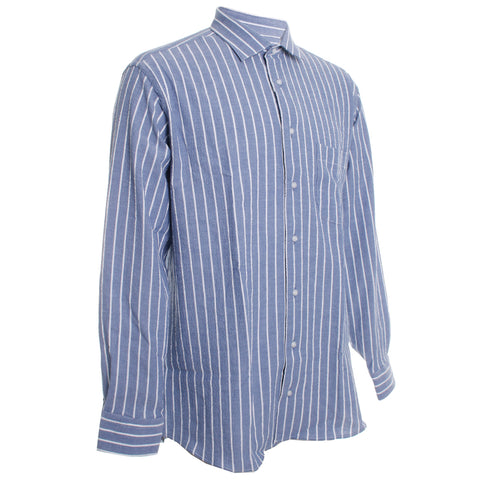 Long Sleeve Striped Seersucker Shirt