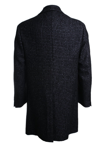 Checkered Wool Overcoat