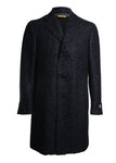 Canali Overcoat 1657 in Black/Gray 