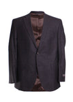 Jack Victor Men's Long Sleeve Plaid Button Front Blazer Sportcoat in Brown